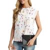 imageGRECERELLE Women 2025 Cap Sleeve Tops Summer Casual Tee Shirt Loose Crew Neck Basic Tank Trendy Work Vacation Outfits S2XLDreamy Garden