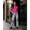 imageGRECERELLE Women 2025 Cap Sleeve Tops Summer Casual Tee Shirt Loose Crew Neck Basic Tank Trendy Work Vacation Outfits S2XLHot Pink