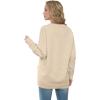 imageGRECERELLE Womens 2024 Fall Cardigan Sweaters Oversized Open Front Button Knit Outwear Coats with PocketsApricot