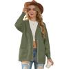 imageGRECERELLE Womens 2024 Fall Cardigan Sweaters Oversized Open Front Button Knit Outwear Coats with PocketsArmy Green