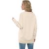 imageGRECERELLE Womens 2024 Fall Cardigan Sweaters Oversized Open Front Button Knit Outwear Coats with PocketsBeige