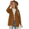 imageGRECERELLE Womens 2024 Fall Cardigan Sweaters Oversized Open Front Button Knit Outwear Coats with PocketsCaramel