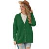 imageGRECERELLE Womens 2024 Fall Cardigan Sweaters Oversized Open Front Button Knit Outwear Coats with PocketsDark Green