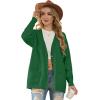 imageGRECERELLE Womens 2024 Fall Cardigan Sweaters Oversized Open Front Button Knit Outwear Coats with PocketsDark Green