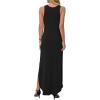 imageGRECERELLE Womens Casual Fit Long Dress Sleeveless Racerback Split Fashion Maxi Dresses with Pocket BalckLarge