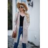 imageGRECERELLE Womens Lightweight Longer Length Cardigan Long Sleeve Casual Crochet OpenFront Sweater with Pockets04 Longgray