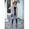 imageGRECERELLE Womens Lightweight Longer Length Cardigan Long Sleeve Casual Crochet OpenFront Sweater with Pockets04 Longgray