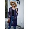imageGRECERELLE Womens Lightweight Longer Length Cardigan Long Sleeve Casual Crochet OpenFront Sweater with Pockets05 Longnavy Blue