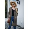 imageGRECERELLE Womens Lightweight Longer Length Cardigan Long Sleeve Casual Crochet OpenFront Sweater with Pockets06 Longdark Gray