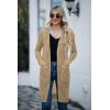 imageGRECERELLE Womens Lightweight Longer Length Cardigan Long Sleeve Casual Crochet OpenFront Sweater with Pockets07 Longkhaki