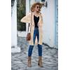 imageGRECERELLE Womens Lightweight Longer Length Cardigan Long Sleeve Casual Crochet OpenFront Sweater with PocketsBeige