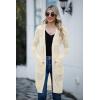 imageGRECERELLE Womens Lightweight Longer Length Cardigan Long Sleeve Casual Crochet OpenFront Sweater with PocketsLongapricot