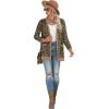 imageGRECERELLE Womens Long Sleeve Open Front Cardigan Button Down Ribbed Lightweight Knit Outerwear with PocketKhaki Sunflower