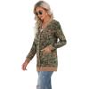 imageGRECERELLE Womens Long Sleeve Open Front Cardigan Button Down Ribbed Lightweight Knit Outerwear with PocketKhaki Sunflower