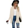 imageGRECERELLE Womens Long Sleeve Open Front Lightweight Casual Business Dressy Cardigan Sweater Fall WinterApricot
