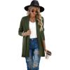 imageGRECERELLE Womens Long Sleeve Open Front Lightweight Casual Business Dressy Cardigan Sweater Fall WinterArmy Green