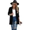 imageGRECERELLE Womens Long Sleeve Open Front Lightweight Casual Business Dressy Cardigan Sweater Fall WinterBlack