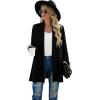 imageGRECERELLE Womens Long Sleeve Open Front Lightweight Casual Business Dressy Cardigan Sweater Fall WinterBlack
