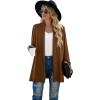imageGRECERELLE Womens Long Sleeve Open Front Lightweight Casual Business Dressy Cardigan Sweater Fall WinterCoffee
