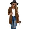 imageGRECERELLE Womens Long Sleeve Open Front Lightweight Casual Business Dressy Cardigan Sweater Fall WinterCoffee
