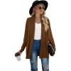 imageGRECERELLE Womens Long Sleeve Open Front Lightweight Casual Business Dressy Cardigan Sweater Fall WinterCoffee