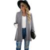 imageGRECERELLE Womens Long Sleeve Open Front Lightweight Casual Business Dressy Cardigan Sweater Fall WinterGrey