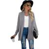 imageGRECERELLE Womens Long Sleeve Open Front Lightweight Casual Business Dressy Cardigan Sweater Fall WinterGrey