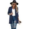 imageGRECERELLE Womens Long Sleeve Open Front Lightweight Casual Business Dressy Cardigan Sweater Fall WinterIndigo