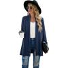 imageGRECERELLE Womens Long Sleeve Open Front Lightweight Casual Business Dressy Cardigan Sweater Fall WinterIndigo