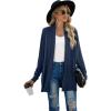 imageGRECERELLE Womens Long Sleeve Open Front Lightweight Casual Business Dressy Cardigan Sweater Fall WinterIndigo