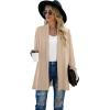 imageGRECERELLE Womens Long Sleeve Open Front Lightweight Casual Business Dressy Cardigan Sweater Fall WinterKhaki