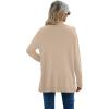 imageGRECERELLE Womens Long Sleeve Open Front Lightweight Casual Business Dressy Cardigan Sweater Fall WinterKhaki