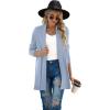 imageGRECERELLE Womens Long Sleeve Open Front Lightweight Casual Business Dressy Cardigan Sweater Fall WinterLight Blue