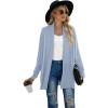 imageGRECERELLE Womens Long Sleeve Open Front Lightweight Casual Business Dressy Cardigan Sweater Fall WinterLight Blue