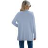 imageGRECERELLE Womens Long Sleeve Open Front Lightweight Casual Business Dressy Cardigan Sweater Fall WinterLight Blue