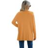imageGRECERELLE Womens Long Sleeve Open Front Lightweight Casual Business Dressy Cardigan Sweater Fall WinterLight Orange