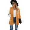 imageGRECERELLE Womens Long Sleeve Open Front Lightweight Casual Business Dressy Cardigan Sweater Fall WinterLight Orange