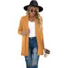imageGRECERELLE Womens Long Sleeve Open Front Lightweight Casual Business Dressy Cardigan Sweater Fall WinterLight Orange