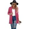 imageGRECERELLE Womens Long Sleeve Open Front Lightweight Casual Business Dressy Cardigan Sweater Fall WinterPeach Red