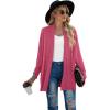 imageGRECERELLE Womens Long Sleeve Open Front Lightweight Casual Business Dressy Cardigan Sweater Fall WinterPeach Red
