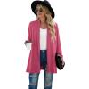 imageGRECERELLE Womens Long Sleeve Open Front Lightweight Casual Business Dressy Cardigan Sweater Fall WinterPeach Red