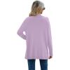 imageGRECERELLE Womens Long Sleeve Open Front Lightweight Casual Business Dressy Cardigan Sweater Fall WinterPurple Gray