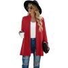 imageGRECERELLE Womens Long Sleeve Open Front Lightweight Casual Business Dressy Cardigan Sweater Fall WinterRed
