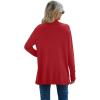 imageGRECERELLE Womens Long Sleeve Open Front Lightweight Casual Business Dressy Cardigan Sweater Fall WinterRed