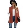 imageGRECERELLE Womens Long Sleeve Open Front Lightweight Casual Business Dressy Cardigan Sweater Fall WinterRusty Red