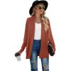 imageGRECERELLE Womens Long Sleeve Open Front Lightweight Casual Business Dressy Cardigan Sweater Fall WinterRusty Red