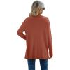 imageGRECERELLE Womens Long Sleeve Open Front Lightweight Casual Business Dressy Cardigan Sweater Fall WinterRusty Red