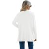 imageGRECERELLE Womens Long Sleeve Open Front Lightweight Casual Business Dressy Cardigan Sweater Fall WinterWhite