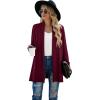 imageGRECERELLE Womens Long Sleeve Open Front Lightweight Casual Business Dressy Cardigan Sweater Fall WinterWine Red