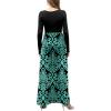 imageGRECERELLE Womens Long Sleeve V Neck Casual Button Maxi Dress 2025 with PocketsBoho Blue Green